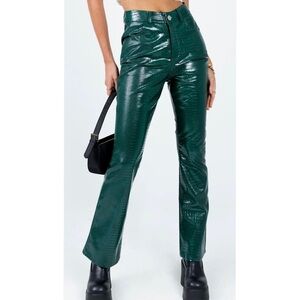 Princess Polly HARMONIOUS PANTS GREEN size 2 NWT